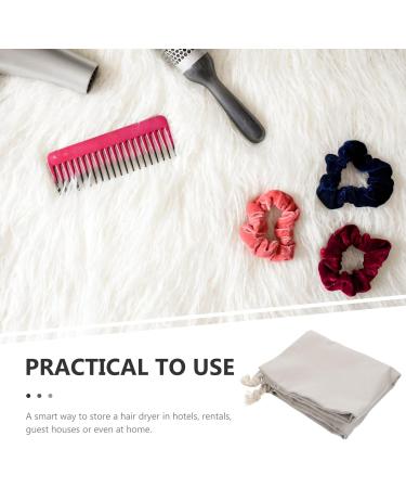 BIUDECO 4pcs Hair Dryer Storage Bag Drawstring Storage Bag Travel Hair Dryer Organizer Bag Light Grey Fabric - Buy Online on GoSupps.com