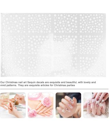 2 Sheet nail stickers Metal applique snowflake nail decals gold and silver Christmas 3D nail sticker 3d Celebrity nail polish Xmas nail art sticker Adhesive star nail stickers - Buy Online on GoSupps.com