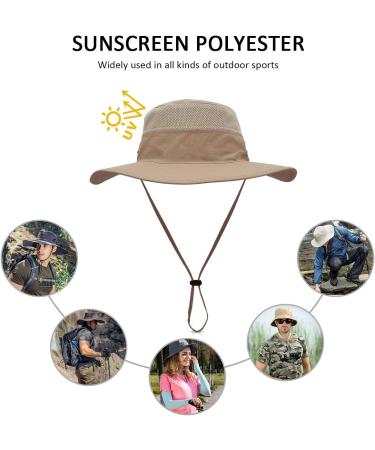 Dorriso Unisex Beach Safari Hat - Foldable 50+ UV Protection Outdoor Hat for Men & Women - Ideal for Camping Fishing & Travel - Brown - Buy Online on GoSupps.com