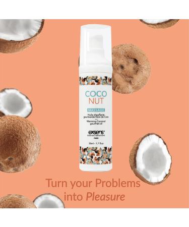 Exsens Warming Massage Oil Coconut 50ml - Intimate Heat & Hydration | International Shipping - Buy Online on GoSupps.com