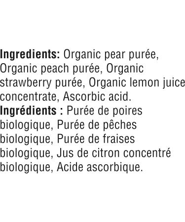 GERBER ORGANIC PUR E Pear Peach Strawberry Baby Food Meal 6+ months 128 ml 12 Pack Packaging May Vary Pear Peach & Strawberry - Buy Online on GoSupps.com