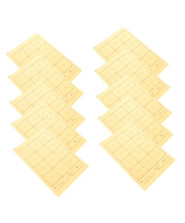 Lurrose 90 Sheets Grid Rice Paper Painting Paper Chinese Calligraphy Brush Writing Sumi Paper China