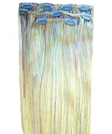 Forever Young Clip In Remy Human Hair Extensions Half Head 40g 18" Length Light Blonde #613
