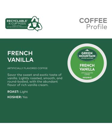 Green Mountain French Vanilla Keurig K-Cup Pods - 96 Count (4 x 24ct) - Light Roast Flavored Coffee - Buy Online on GoSupps.com