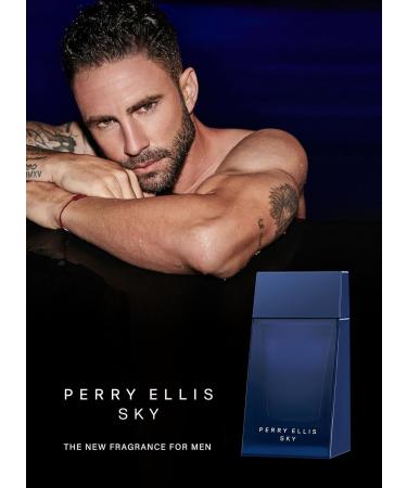 Perry Ellis Sky 3.4 fl oz EDT - Cologne for Men - fresh aquatic citrus - bergamot lime mint violet sandalwood cedarwood - Buy Online on GoSupps.com