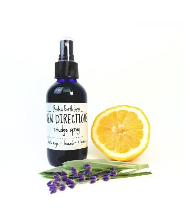 New Directions Smudge Spray - 4 fl oz - Lavender and Lemon Herbal Room Mist - Buy Online on GoSupps.com