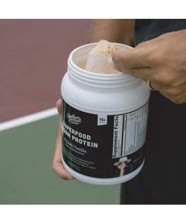Superfood Vegan Protein French Vanilla | 15g Protein Sugar & Stevia Free | 14 Servings - Order Worldwide - Buy Online on GoSupps.com