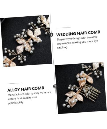 FRCOLOR Pearl Tiara 1pc Comb Bride Hair Clip Rhinestone Barrettes Pearl Hair Accessories Rhinestone Headpiece Bride Headpieces for Wedding Bridal Hair Accessories Side Clip Delicate Alloy - Buy Online on GoSupps.com