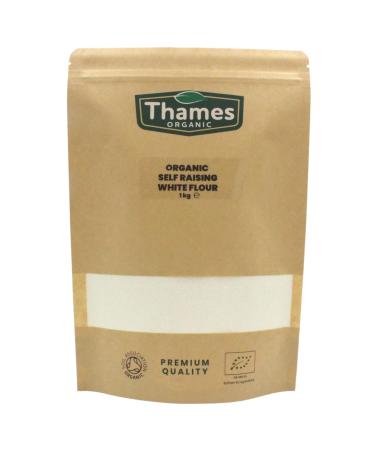Organic Self Raising White Flour 1kg - Unbleached High Protein No Additives or Preservatives Suitable for Baking Cakes Bread and Pastries - Thames Organic - Buy Online on GoSupps.com