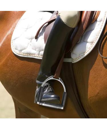 Frdhee Safety Stainless Steel Stirrups for Adults & Children | Anti-Slip Rubber Tread | Equestrian Saddle Safety - 2 Pieces - Buy Online on GoSupps.com