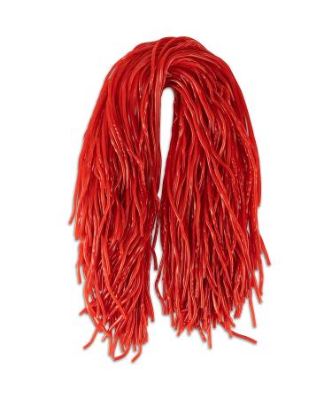 Dee Best Strawberry Flavored Red String Licorice Candy | Mouthwatering Soft, Chewy Extra Long Shoestring Licorice Vine Laces Old Fashioned Candy | Great For Decorating Too | 32 Ounces Strawberry Long Laces