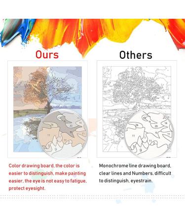 Amphol DIY Paint by Number Kit | Acrylic Painting for Adults and Kids | Easy Oil Painting Set | 16 x 20 | Home Wall Decor Gift | Blue Door Design - Buy Online on GoSupps.com