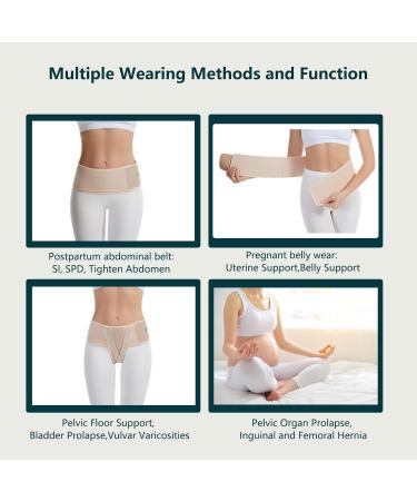 Pelvic Support Belt for Women - Uterus Support Brace for Dropped Bladder Prolapse & Postpartum Relief - Large Size - Buy Online on GoSupps.com