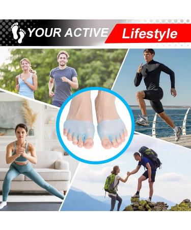 Toe Separators (3 Pairs) - Blue Soft Metatarsal Pads for Overlapping Toes Hammer Toe Bunions & Pain Relief - Buy Online on GoSupps.com