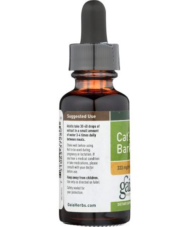 Gaia Herbs Cat's Claw Bark 1 fl oz - Immune Support & Herbal Remedy - Buy Online on GoSupps.com