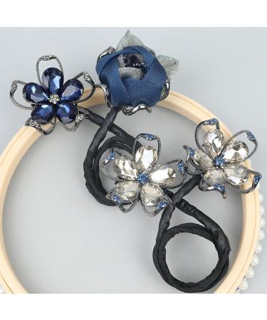 Rhinestone Flower Hair Clip Whale Tail Rhinestone Flower Hair Clip Ocean Blue Feather Hairpin Ins Style Elegant Lazy Hair Curler Elegant Hair Clip for Women. (M) - Buy Online on GoSupps.com