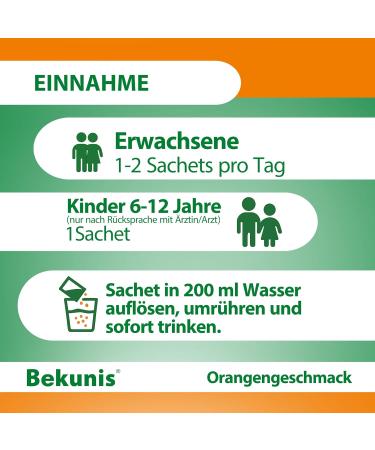 Hansa Naturheilmittel Bekunis Abf hrKomplex plus Macrogol + Flohsamenschappen + Simethicone For constipation with associated flatulence and bloating 10 sachets to mix with water Orange Medical - Buy Online on GoSupps.com