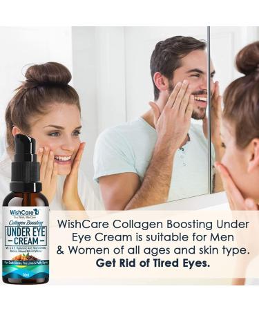 Buy Wish.Care Collagen Boosting Under Eye Cream - Dark Circles & Wrinkles Solution with Caffeine Almond Milk Vitamin C & E Hyaluronic Acid Retinol - 30ml - Buy Online on GoSupps.com