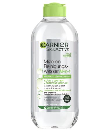 Garnier micelle cleaning water / facial cleaning for combination skin and sensitive skin (optimal tolerance - without perfume) 1x 400 ml - Buy Online on GoSupps.com