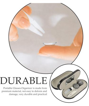 Coheali 2-in-1 Travel Glasses Case Set - Dual Purpose with Mirror & Lens Container | Perfect for International Travel - Buy Online on GoSupps.com