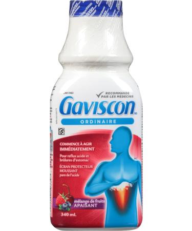 Gaviscon Fruit 340ml - Long-Lasting Acid Reflux & Heartburn Relief - Buy Online on GoSupps.com