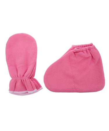 Mitaines Et Chaussettes En Cire De Paraffine Rose 2 Pi ces Soins Des Mains Et Pieds Taille Unique Bain La Paraffine Chauffage Nourrissant Pour Femmes Domicile