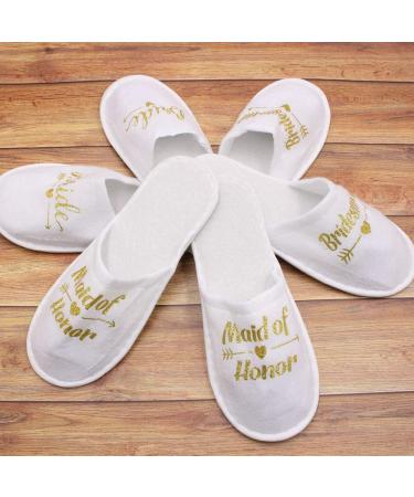 Oilmal Disposable Bridal House Shoes | Fluffy Wedding Slippers | Perfect Gift for Expectant Bridal Party | International Shipping Available - Buy Online on GoSupps.com