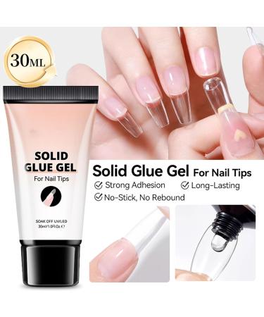 Clear Hard Nail Gel | Clear Acrylic Solid Gel | 30ml Strong Adhesion Sculpting Adhesive for Women and Girls - Buy Online on GoSupps.com