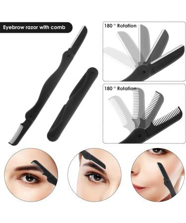 Lusofie 5 IN 1 Eyebrow Grooming Kit - Stainless Steel Razor, Tweezers, Scissors, Razors, Spoolie Brush for Women and Men - Buy Online on GoSupps.com