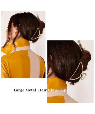 Jaciya 6 Pack Large Gold Metal Hair Claw Clips for Thick Hair - Stylish Butterfly Claw Hair Clips Accessory Set - Buy Online on GoSupps.com