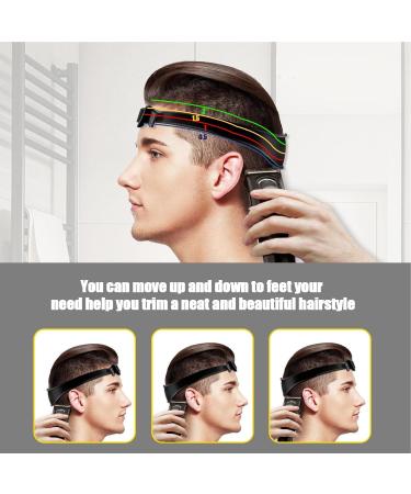 Haircut Band - Washable Silicone Haircut Headband Stretchable Haircut Fade Band | Convenient Curved Silicone Hair Bands Comfortable DIYY Home Trimming Cutting Guide Hair Trimmer Guide For Men Home Black - Buy Online on GoSupps.com