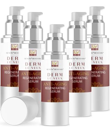 LIVORKA (5 Pack) Derm Le Veux Cream Le Veux Face Cream Veur Veus Dermlevue Le Veux Deluxe 5 Bottles