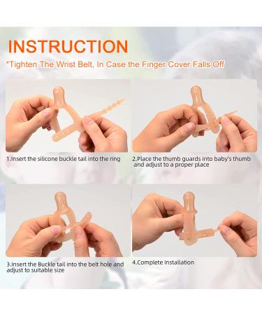 Thumb Sucking Treatment Kit - Adjustable Thumb Guard for 0-3 Years Old Babies | Silicone, 3-36 Months Baby | Fits 1.95-1.5 Wrist | Stop Thumb Sucking - Buy Online on GoSupps.com