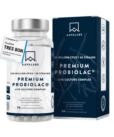 Probiotique Flore Intestinale 120MilliardsUFC 30Souches Lactobacillus Gasseri Lactobacillus Rhamnosus + Zinc Ferments Lactiques Probiotiques Flore Intestinale et Pr biotique (Inuline) - 90 G lules