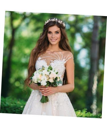 Ipetboom Pearl Decor 1 Pc Comb Flowers Alloy Bride Hair up Rhinestone Hair Comb - Buy Online on GoSupps.com
