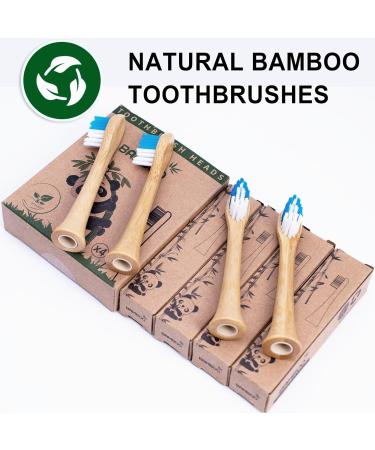 ECOETBOO Replacement bamboo toothbrush heads compatible with Philips electric toothbrushes HX3 HX6 HX9 series electric toothbrush heads biodegradable ecofriendly durable - Buy Online on GoSupps.com