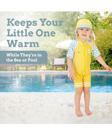 Juicy Bumbles Baby Swimsuit - Short Sleeve One Piece Toddler Swimming Costume, 3-4 Years, Girls and Boys - Buy Online on GoSupps.com