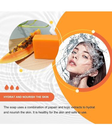 Lovelycat Savon de papaye claircissant la peau le savon de papaye contenant de l'acide hyaluronique r tinol am liore le teint in gal et hydrate le corps et le visage (3PC) - Buy Online on GoSupps.com