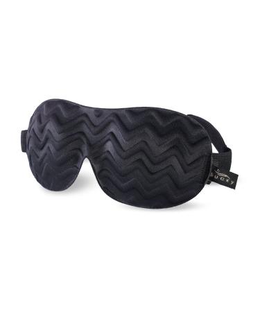 Bucky Ultralight Travel & Sleep Chevron Eye Mask, Black, One Size