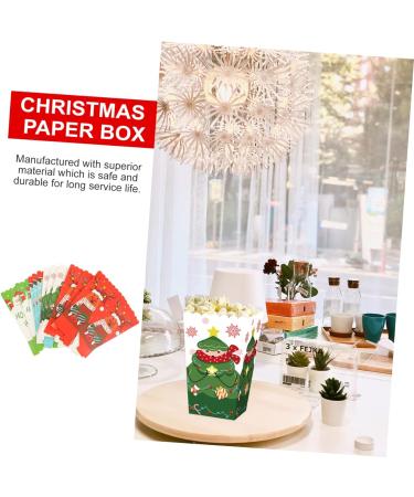 Healeved 36 Pcs Christmas Popcorn Box Popcorn Containers for Party Christmas Party Bag Christmas Candy Bag Candy Containers Baking Biscuit Packing Case Paper Gift Party Supplies 1 count (Pack of 1) Colorfulx3pcs - Buy Online on GoSupps.com