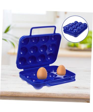 Hohopeti 2pcs Portable Egg Carton Plastic Storage Bin Stackable Egg Holder Refrigerator Organizer Travel Tray - Buy Online on GoSupps.com