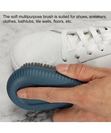 PATIKIL Cleaning Brush PP Bristles ABS Back with Hanging Hole Household Scrubbing for Shoes Sneakers Clothes Blue - Buy Online on GoSupps.com