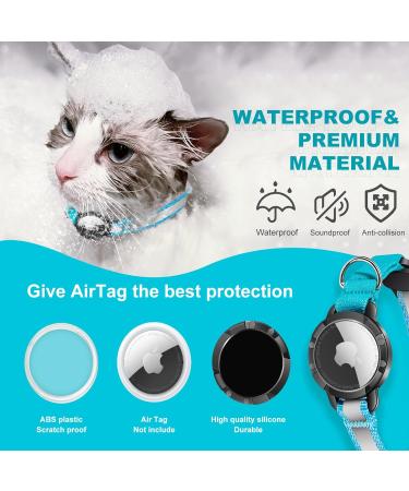 Reflective AirTag Cat Collar with Bell - GPS Tracker for Small Pets - Blue S (23-33cm) - Buy Online on GoSupps.com