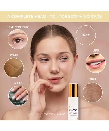 Cacay Oil Roll-On Serum - Natural Anti-Aging & Retinol Face Oil with Vitamin E for Skin Hair & Lip - 0.33 Fl Oz - Perfect for Acne Scars & Hair Growth - Buy Online on GoSupps.com