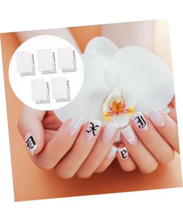 minkissy 20 Sets Nail Art Stickers Letter Nail Stickers Letter Stickers Nail DIY Decals Letters Stickers Nails Stickers White Letters Nail Stickers Halloween Nail Stickers Pvc Fashion - Buy Online on GoSupps.com