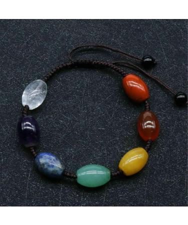 Crystal Decoration 7 Stone Bracelet Reiki Crystal Natural Gemstone Braided Rope JZIGTDEM - Buy Online on GoSupps.com
