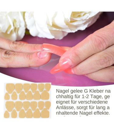 scyca Pack of 24 squeezable jelly nail glue dots - 1 sheet (1 sheet) - Squeeze-on nail stickers - Double-sided nail glue for nail tips - Buy Online on GoSupps.com