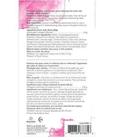 NOW Solutions Collagen Jelly Beauty Complex Sweet Plum Flavour 20g x 10 sticks - Buy Online on GoSupps.com