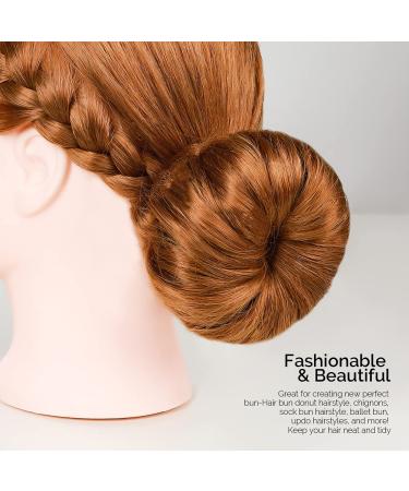 FANDAMEI Hair Bun Maker Set with 8 Donut Bun Makers, Hair Elastic Bands, and Bobby Pins - Dark Brown and Beige Assortment - Buy Online on GoSupps.com