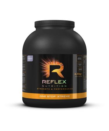 Reflex Nutrition One Stop Xtreme |Serious Mass Protein Powder | 55g Protein | 10.3g BCAA'S |low GI carbs | 5 000mg Creatine | (Blueberry 4.35kg) Blueberry 4.35kg
